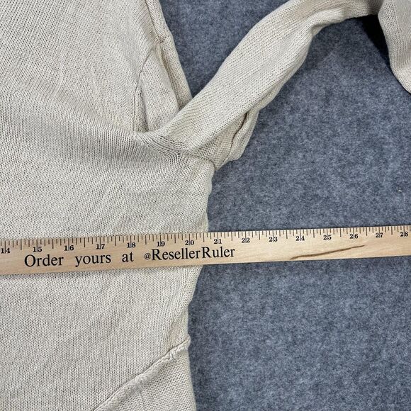 Sundance Sweater Womens Small Beige Linen Cotton Knit Button Front Cardigan - Picture 5 of 7